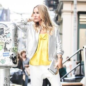 LaROK Metallic Ribbed Bomber Jacket L